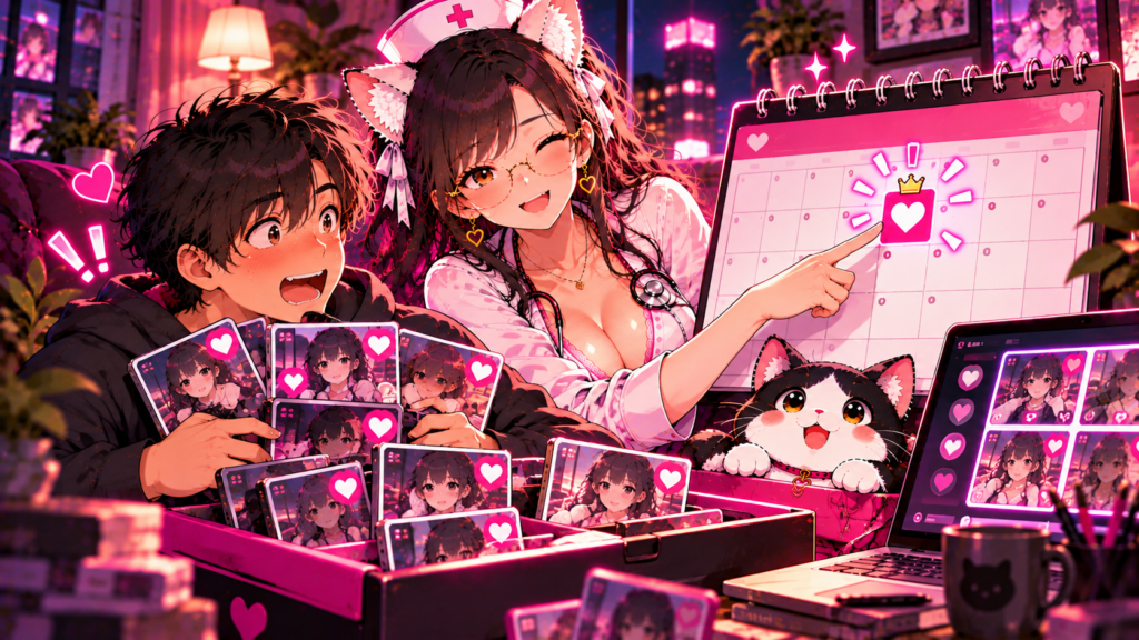 お気に入りに作品を貯めてセールを待つ男性